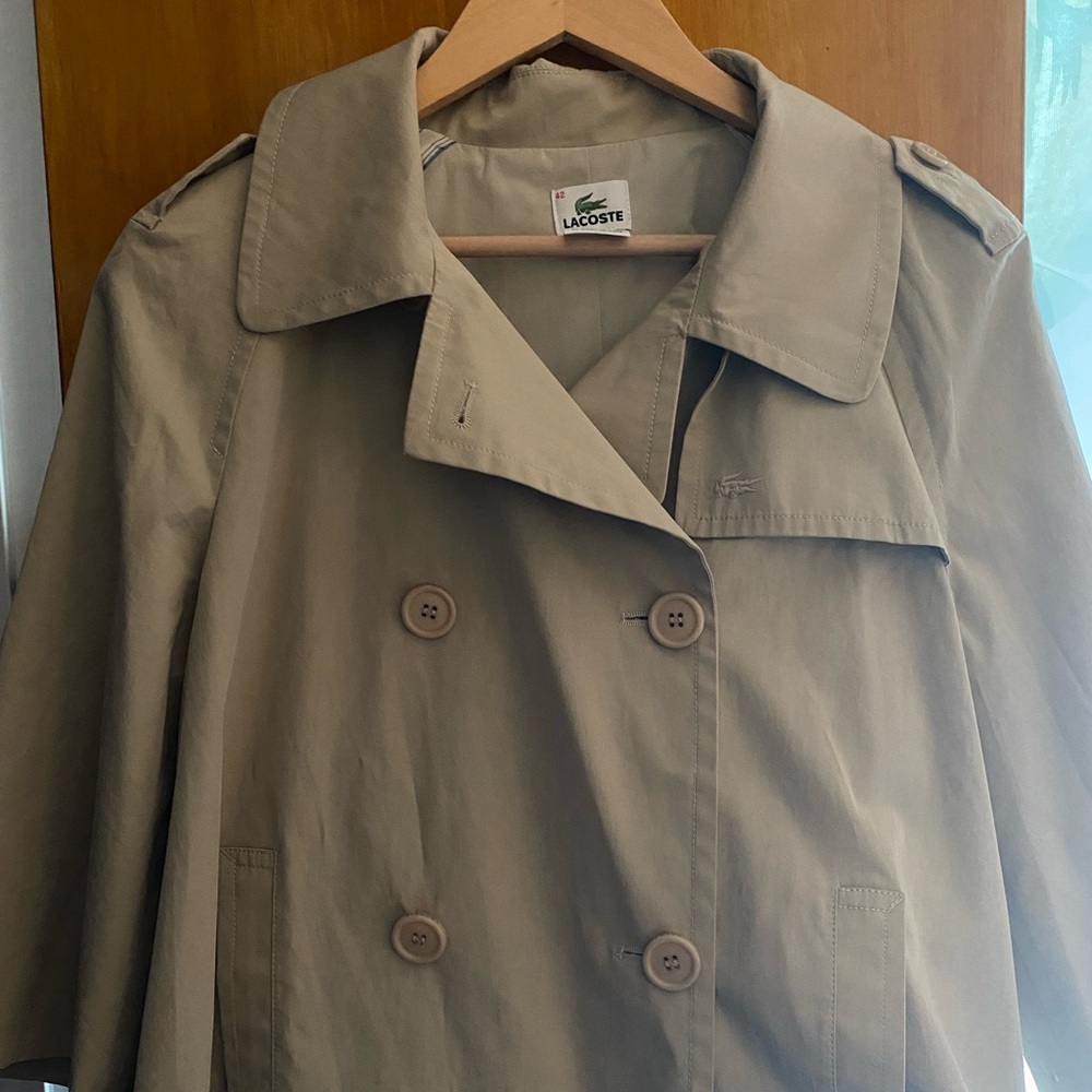 Cute Lacoste Coat Just Dry Cleaned Short Trench